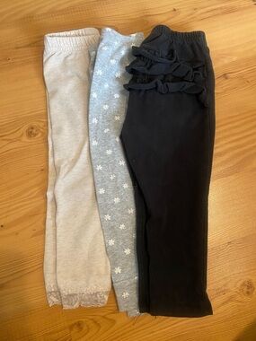 Garanimals 3-Pack Leggings — Black, Gray, Beige